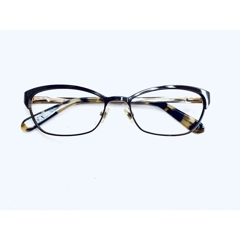 Kate Spade Brown & Gold Cat Eye Polka Dot Temple Glasses Leticia 52 16 135